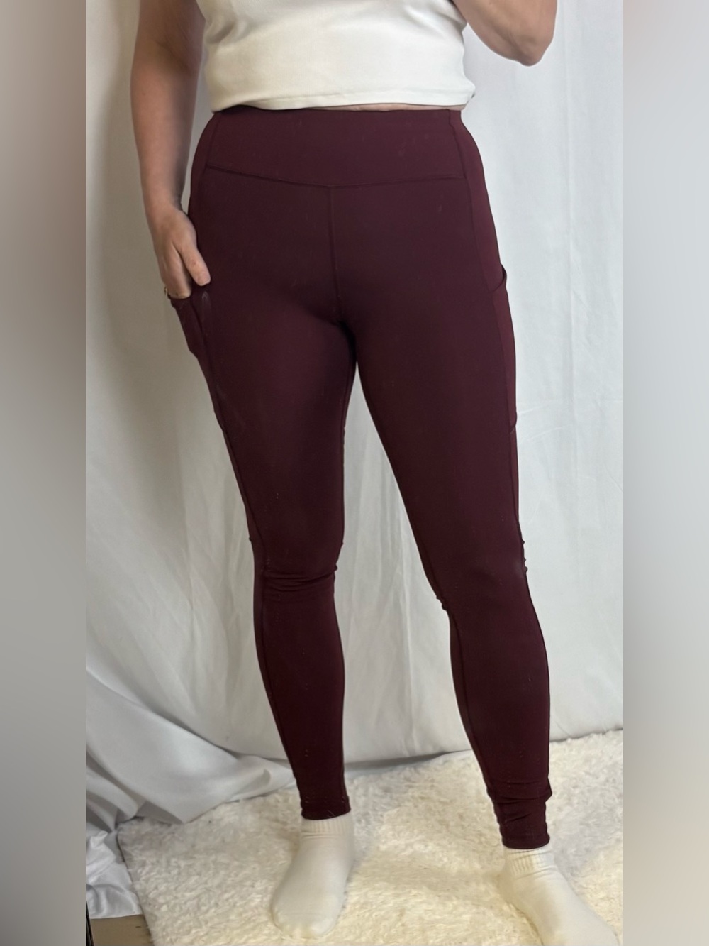 lululemon athletica High-Rise Fast and Free Pocket Leggings - Burgundy